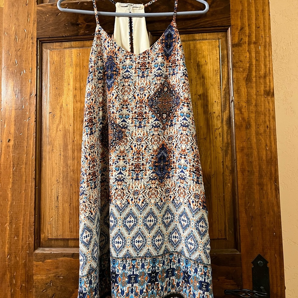 Bohemian Print Spaghetti Strap Dress